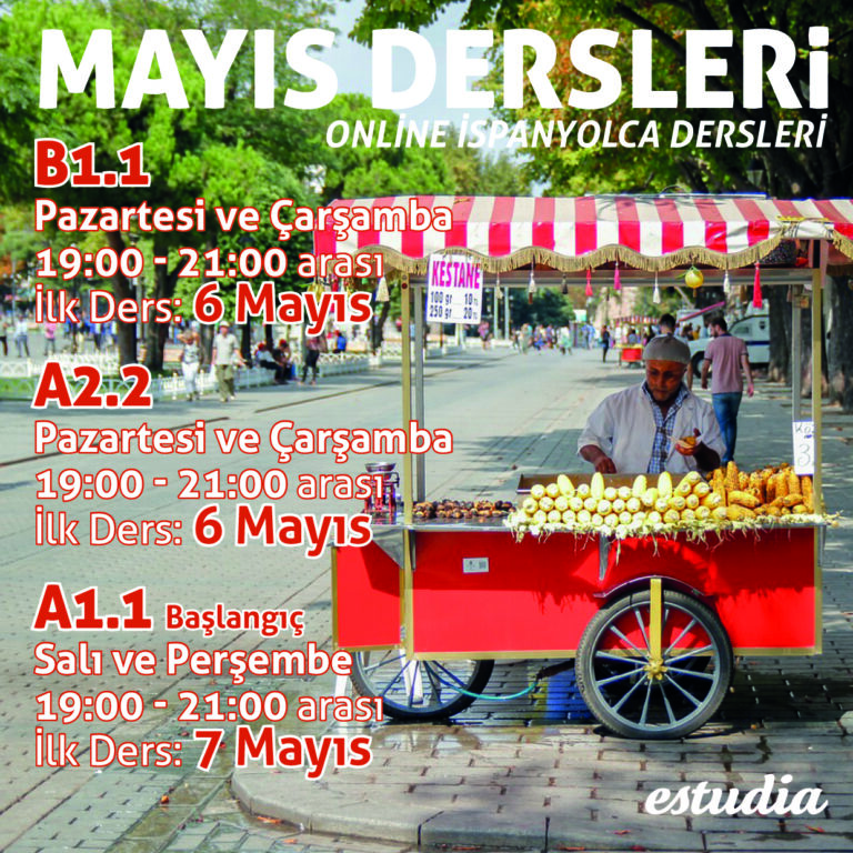 MAYIS DERSLERİOnline İspanyolca Dersleri